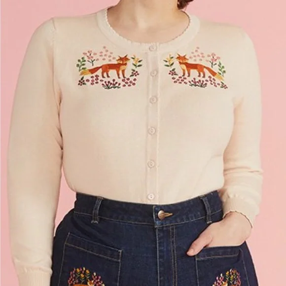 FOUND!! ISO Modcloth Embroidered Fox Cardigan by Princess Highway - Picture 3 of 5